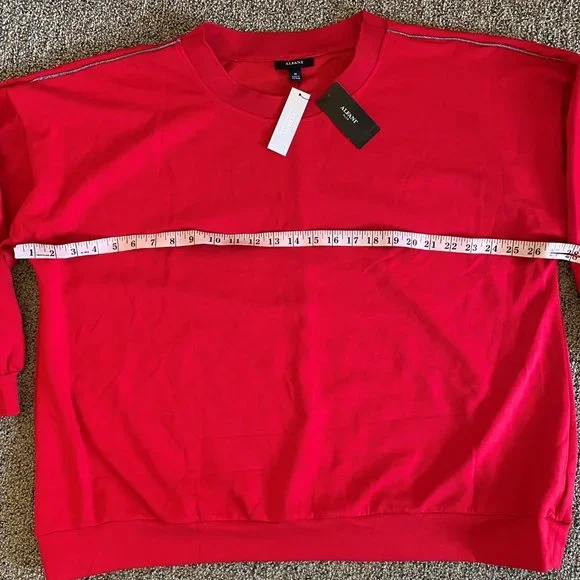 ALFANI Top Real Red Size 3X - Picture 5 of 6